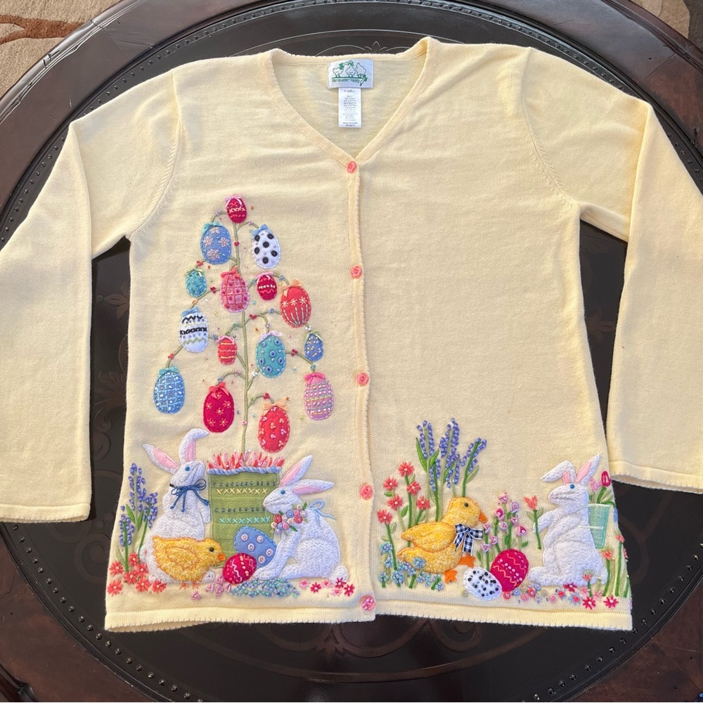 Quacker Factory Easter Egg Cardigan